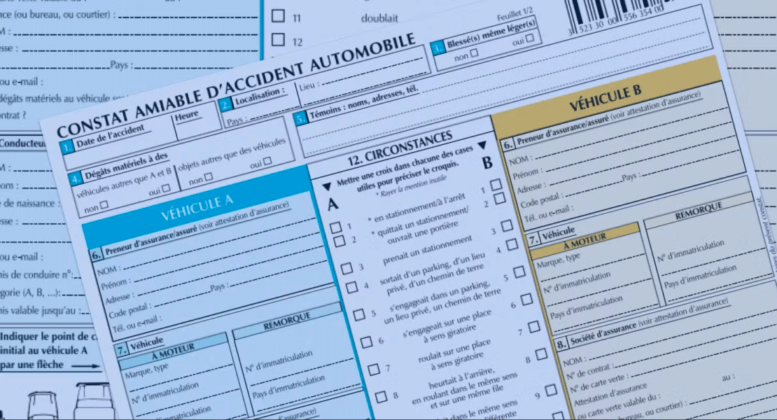 Comment remplir un constat amiable en cas d’accident de voiture ?