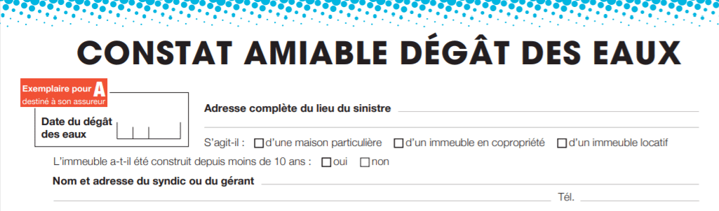 Comment remplir un constat amiable de dégât des eaux ?